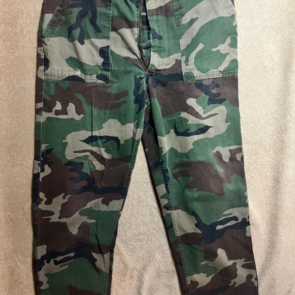 Vtg Military 36 x 31 Pants 8405-00-610-2693 Woodland Camouflage Field Combat‎ - Picture 1 of 9